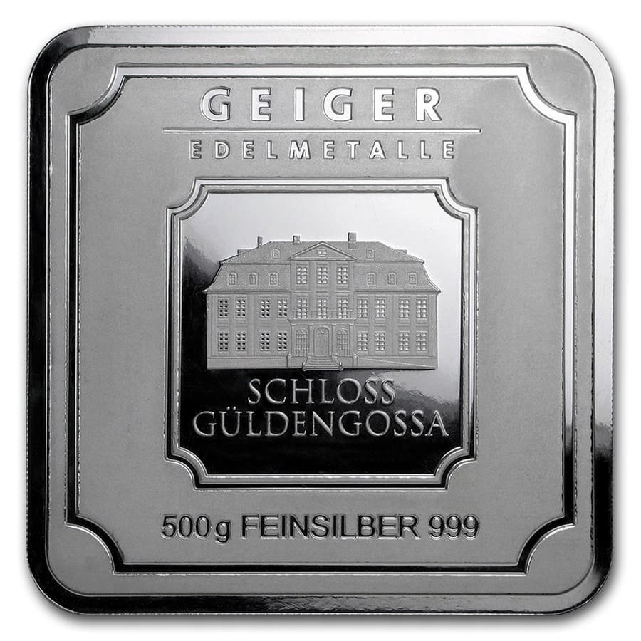 500 gram Silver Bar - Geiger Edelmetalle (Original Square